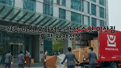 원룸 이사, 혼자서도 척척! 소형 이삿짐 포장 완전정복